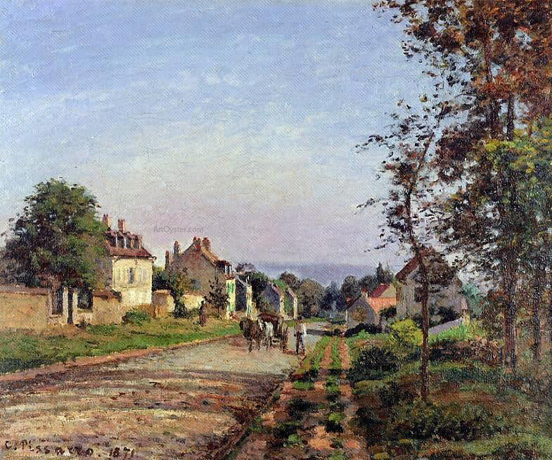 Camille Pissarro Outskirts of Louveciennes - Hand Painted Oil Painting