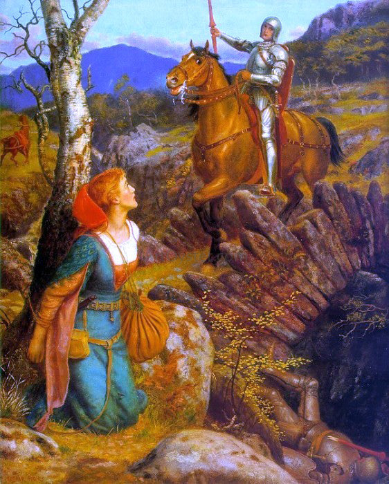  Arthur Hughes Overthrowing of the Rusty Knight - Hand Painted Oil Painting