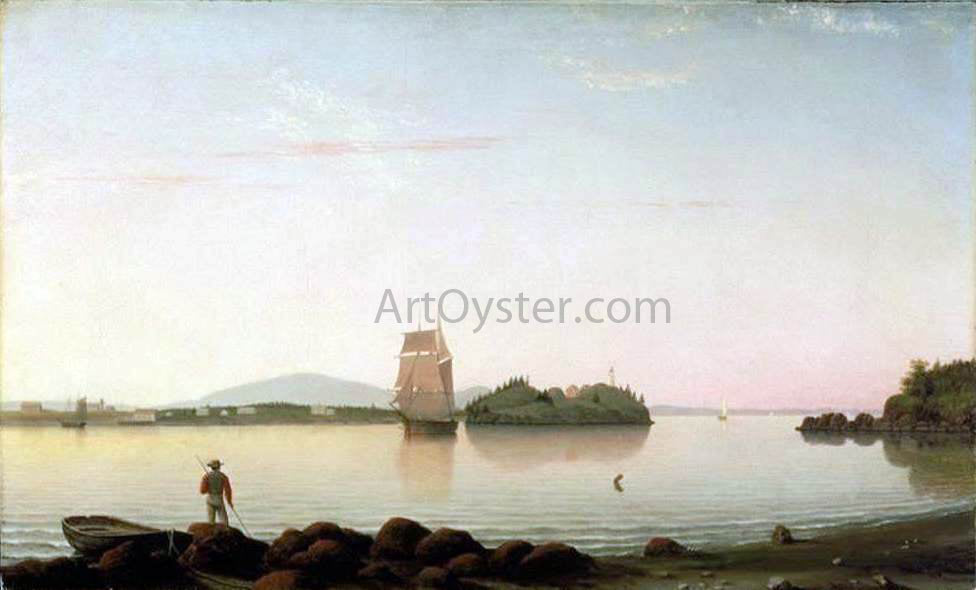Fitz Hugh Lane Owl's Head, Penobscot Bay, Maine - Hand Painted Oil Painting