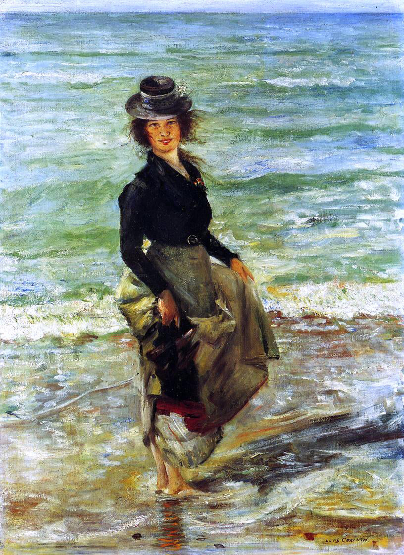 Lovis Corinth Paddel-Petermannchen (also known as Charlotte Berend Paddling) - Hand Painted Oil Painting