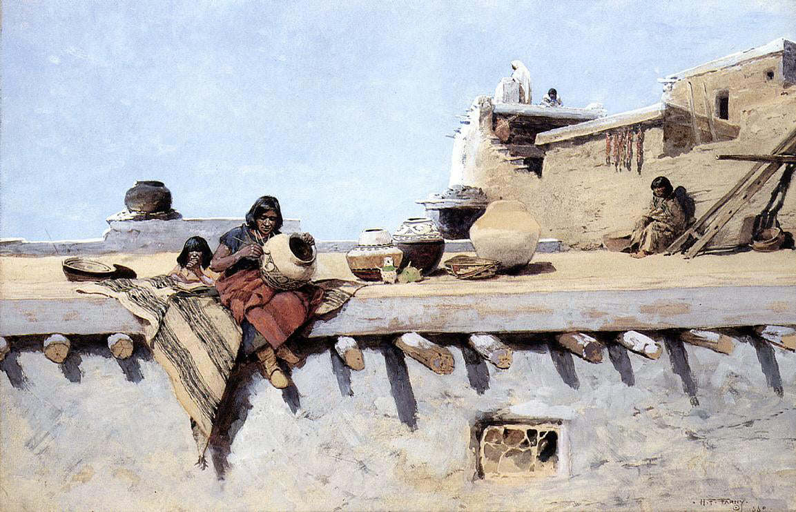 Henry F Farney Painting Pots - Hand Painted Oil Painting