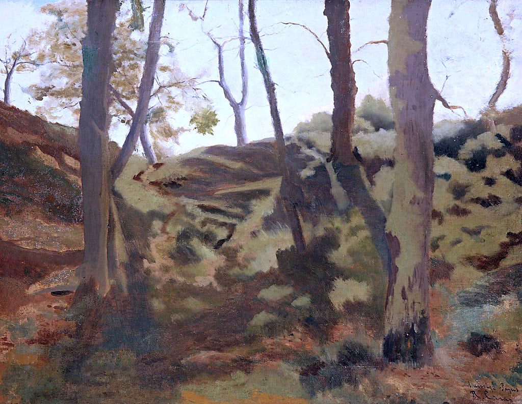 Ramon I Carbo paisaje con Arboles - Hand Painted Oil Painting