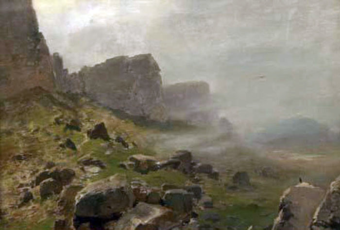 Eliseo Meifren I Roig Paisaje Montanoso - Hand Painted Oil Painting