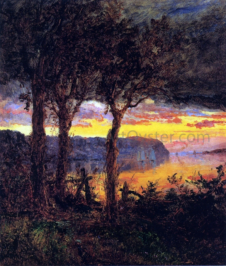Jasper Francis Cropsey Palisades Opposite Hastings-on-Hudson - Hand Painted Oil Painting