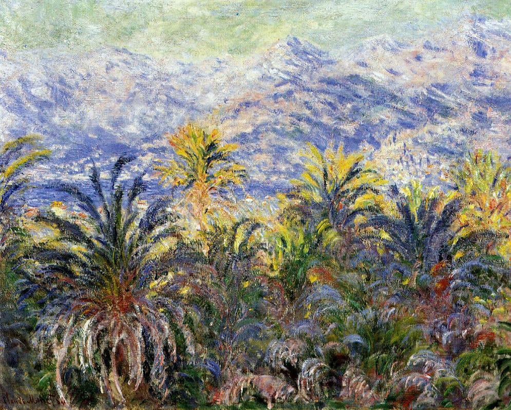  Claude Oscar Monet Palm Trees at Bordighera - Hand Painted Oil Painting