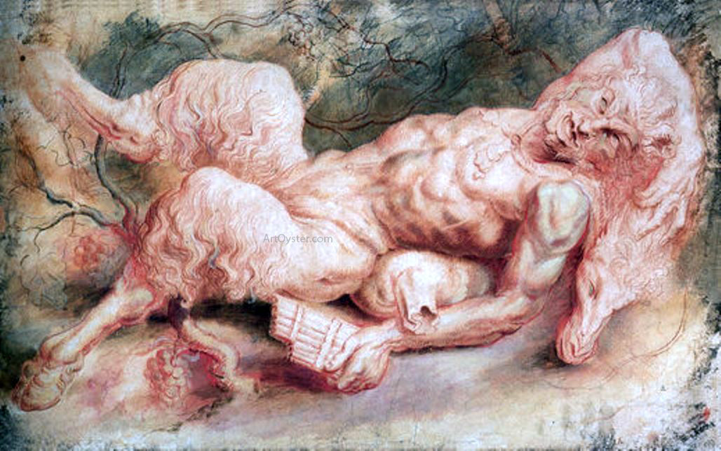 Peter Paul Rubens Pan Reclining - Hand Painted Oil Painting