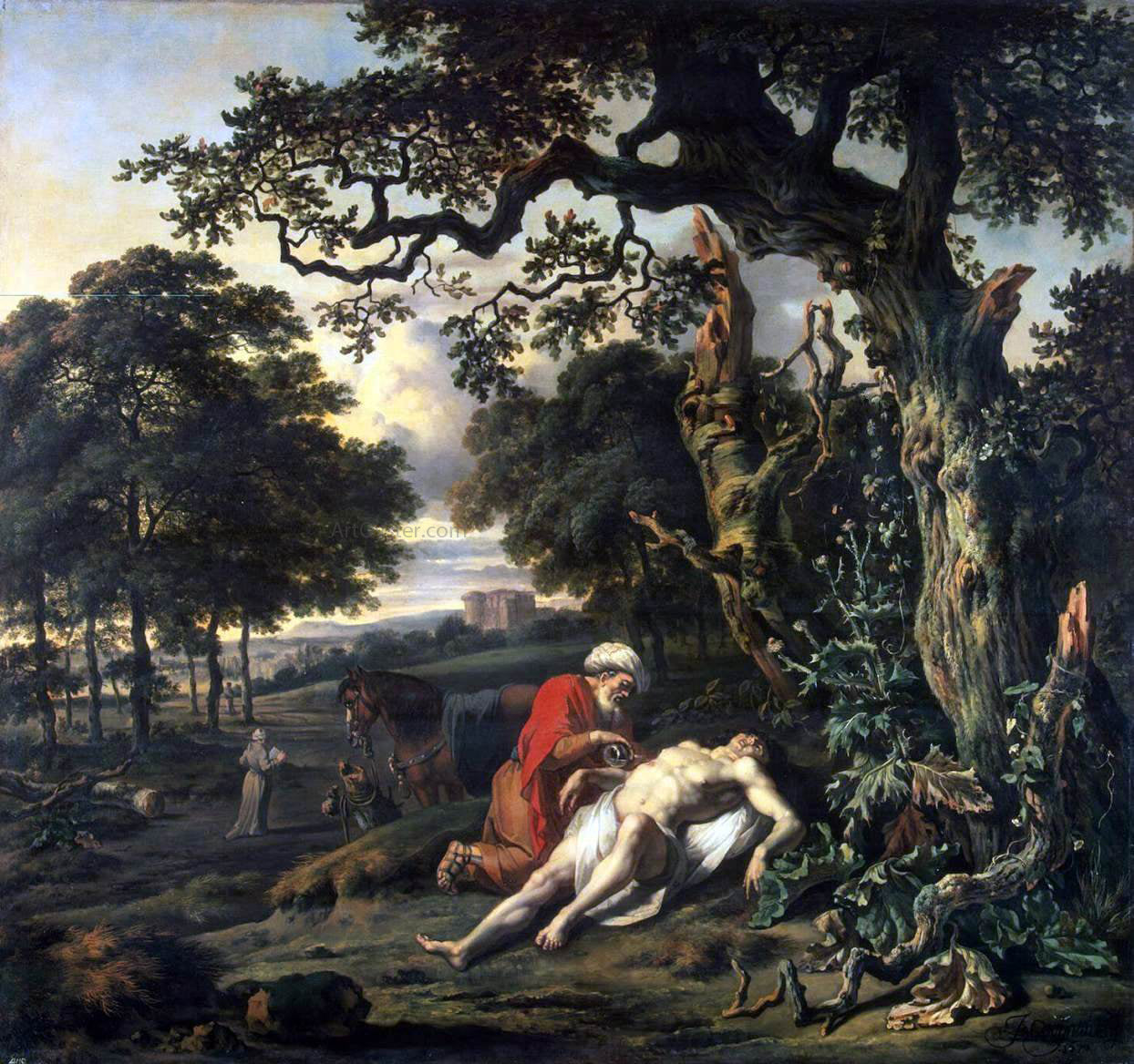  Jan Wynants Parable of the Good Samaritan - Hand Painted Oil Painting