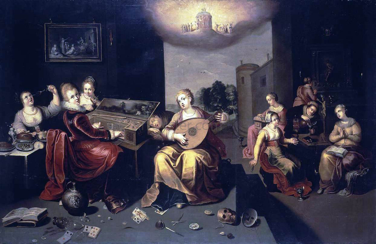 II Hieronymus Francken Parable of the Wise and Foolish Virgins - Hand Painted Oil Painting
