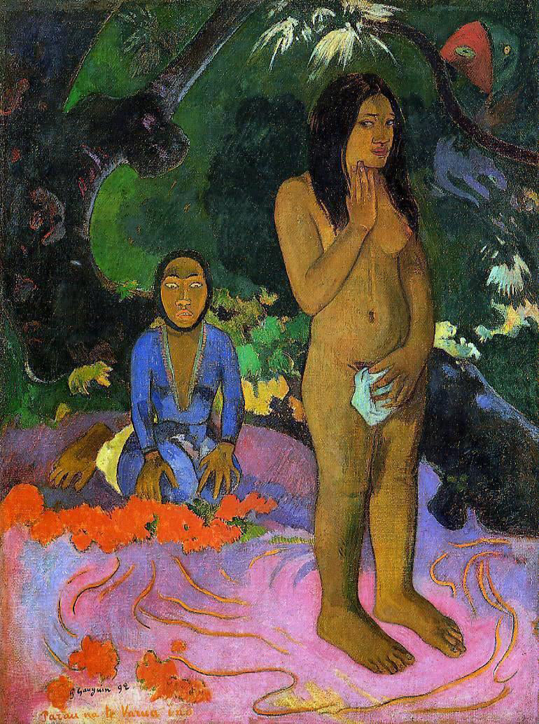 Paul Gauguin Parau na te varua ino (also known as Words of the Devil) - Hand Painted Oil Painting