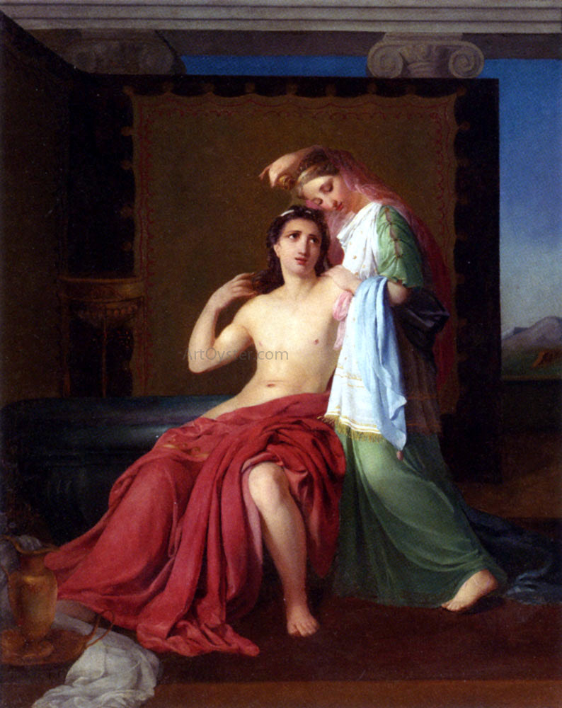 Henri-Joseph Duwee Paris And Helen - Hand Painted Oil Painting