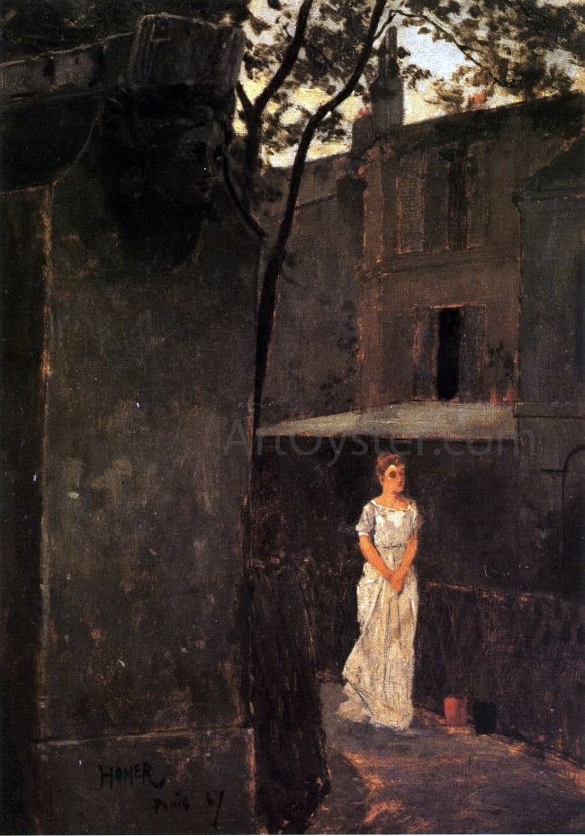Winslow Homer Paris Courtyard - Hand Painted Oil Painting