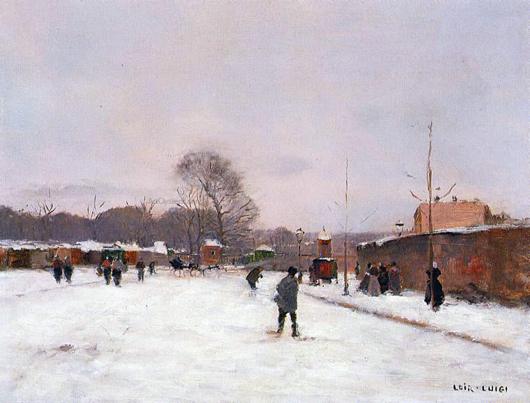 Luigi Loir Paris in Winter - Hand Painted Oil Painting
