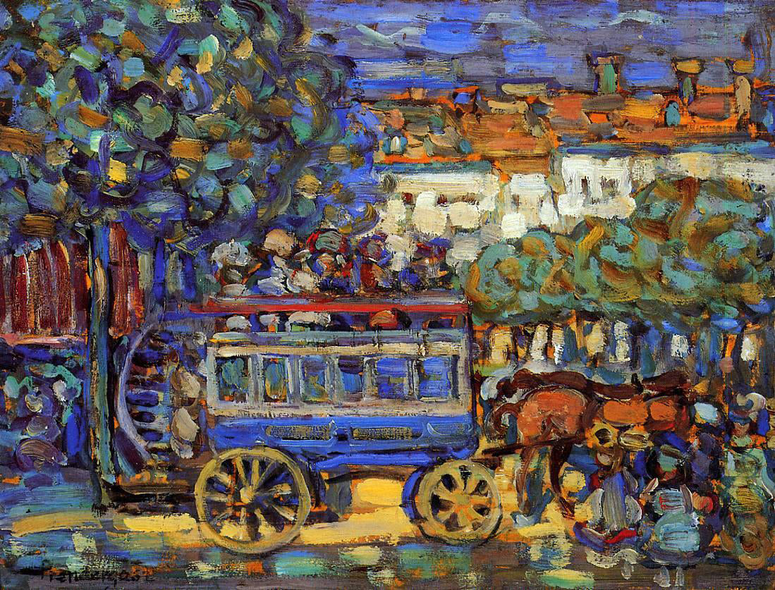 Maurice Prendergast Paris Omnibus - Hand Painted Oil Painting