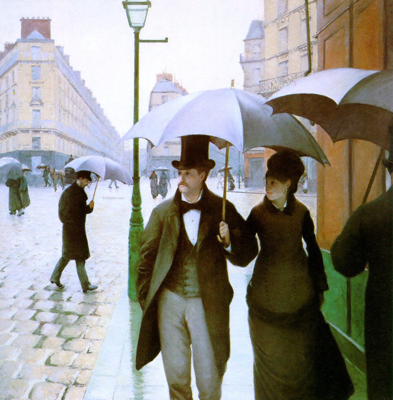 Gustave Caillebotte Paris Street - Hand Painted Oil Painting