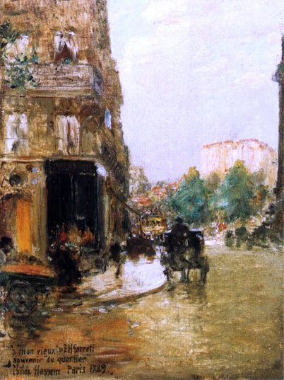 Frederick Childe Hassam Paris Street Scene - Hand Painted Oil Painting