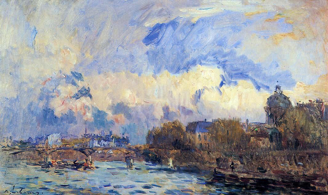  Albert Lebourg Paris, the Seine at Pont des Arts and the Institute - Hand Painted Oil Painting