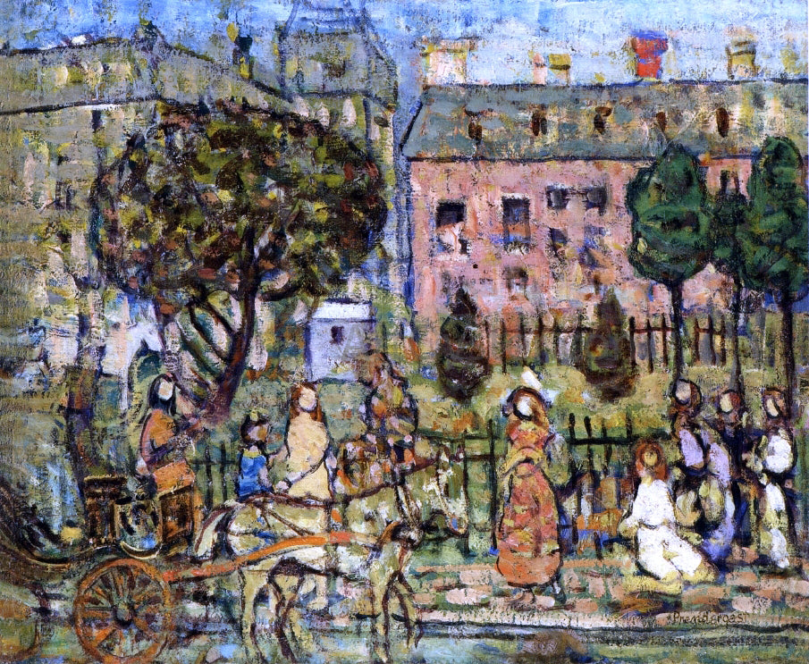 Maurice Prendergast Park, Naples - Hand Painted Oil Painting