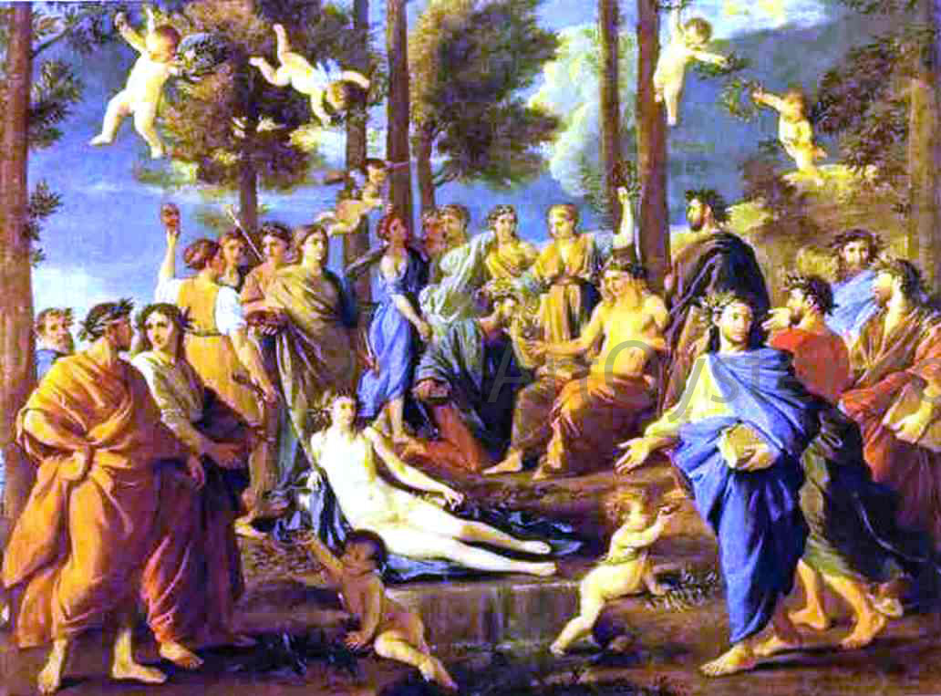 Nicolas Poussin Parnasus - Hand Painted Oil Painting