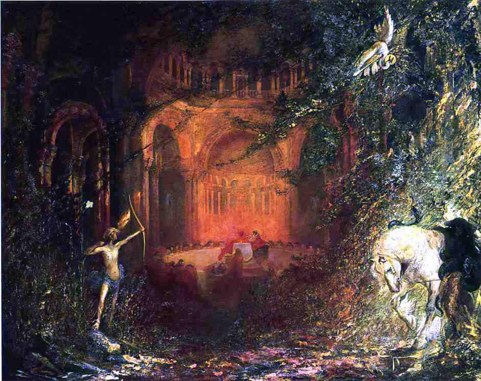 Pinckney Maricius-Simons Parsifal and the Knights of the Holy Grail: Scenes from Act I - Hand Painted Oil Painting
