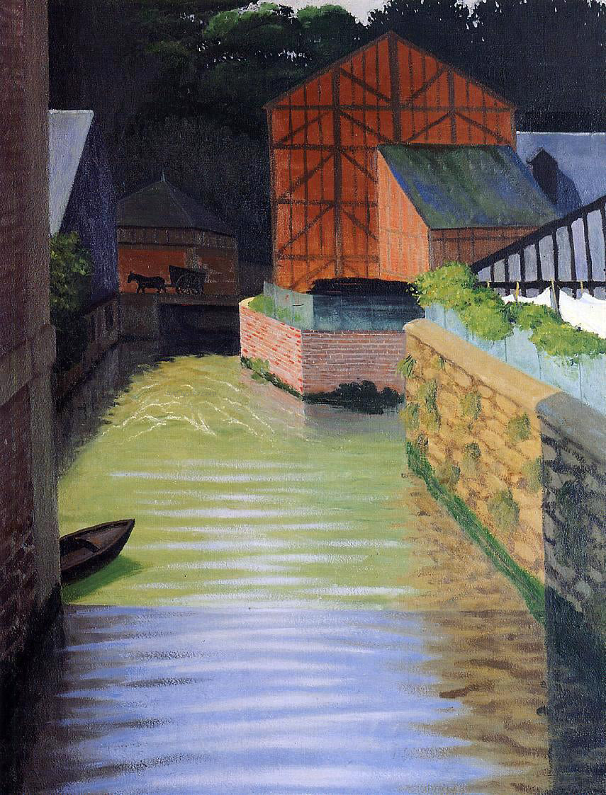 Felix Vallotton Part of the Town of Pont-Audemer - Hand Painted Oil Painting