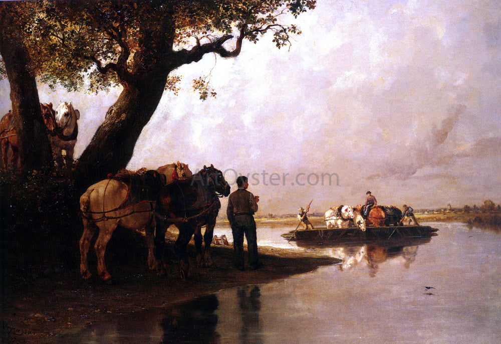 Jules Jacques Veyrassat Passe-Cheval, Pour les Chevaux de - Hand Painted Oil Painting