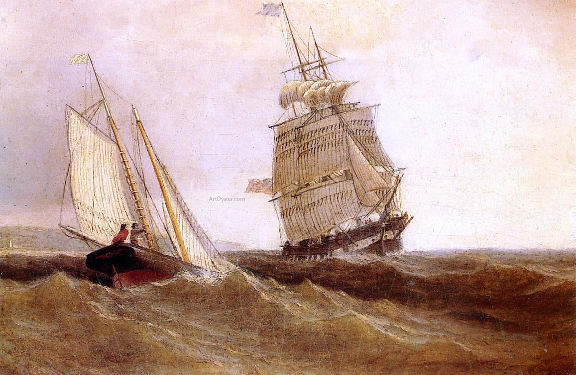 William Bradford Passing Ships - Hand Painted Oil Painting