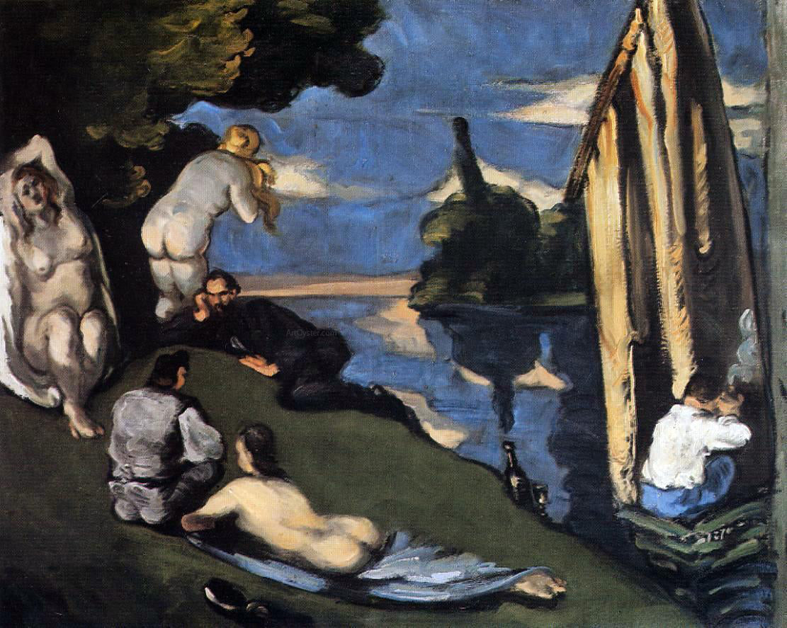 Paul Cezanne Pastoral (also known as Idyll) - Hand Painted Oil Painting
