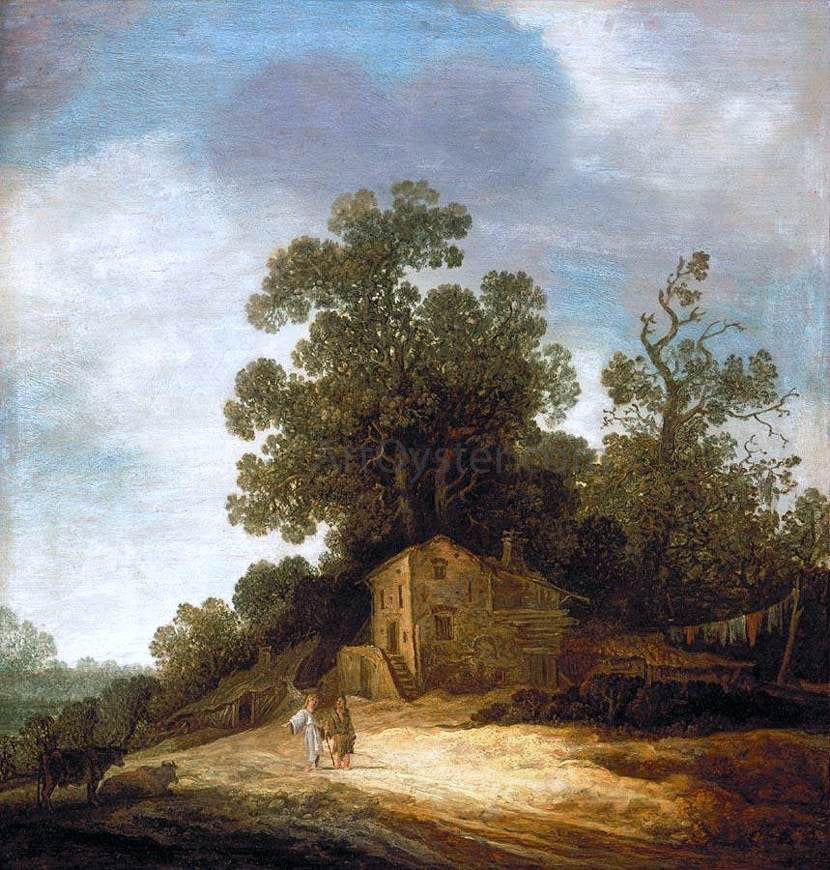 Pieter De Molyn Pastoral Landscape with Tobias and the Angel - Hand Painted Oil Painting