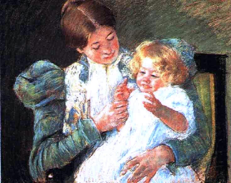 Mary Cassatt Pattycake - Hand Painted Oil Painting