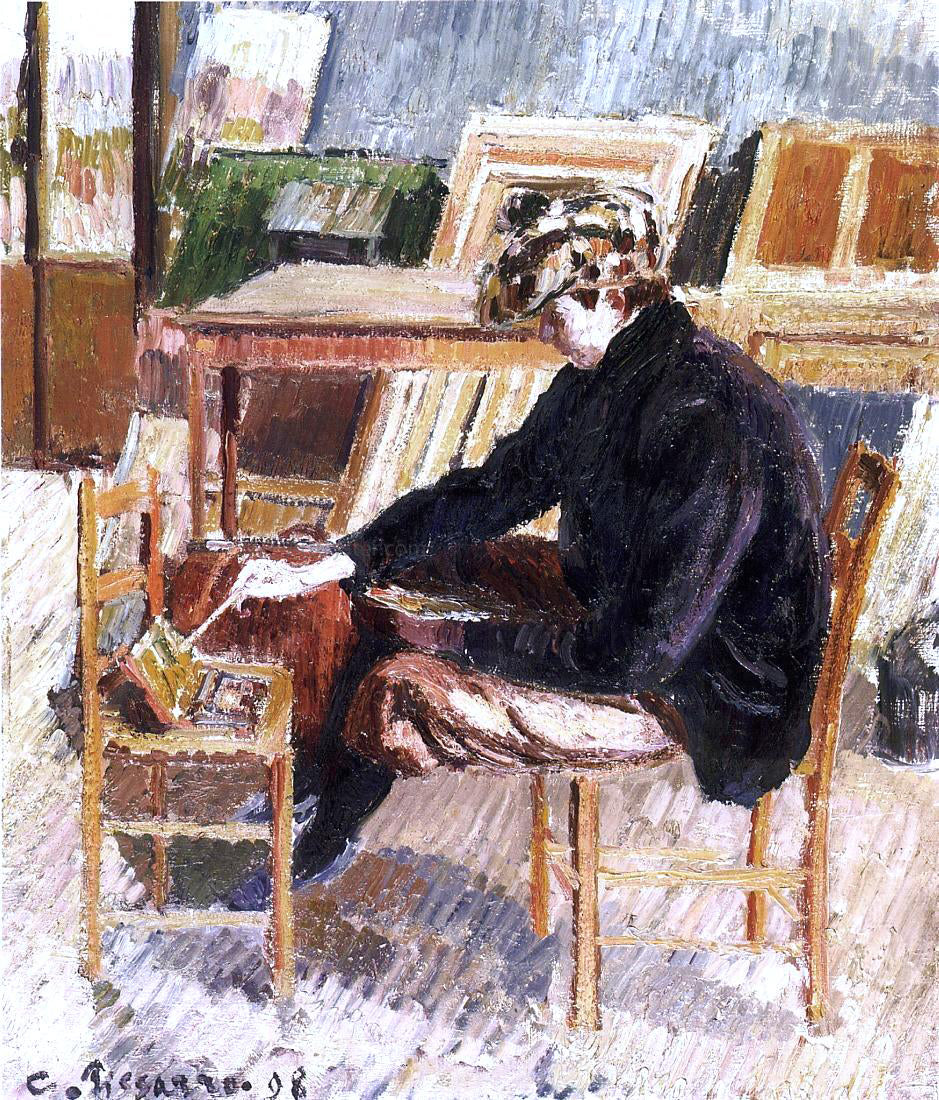 Camille Pissarro Paul Painting, Study - Hand Painted Oil Painting