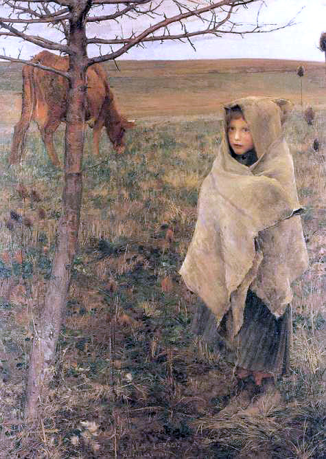 Jules Bastien-Lepage Pauvre Fauvette - Hand Painted Oil Painting