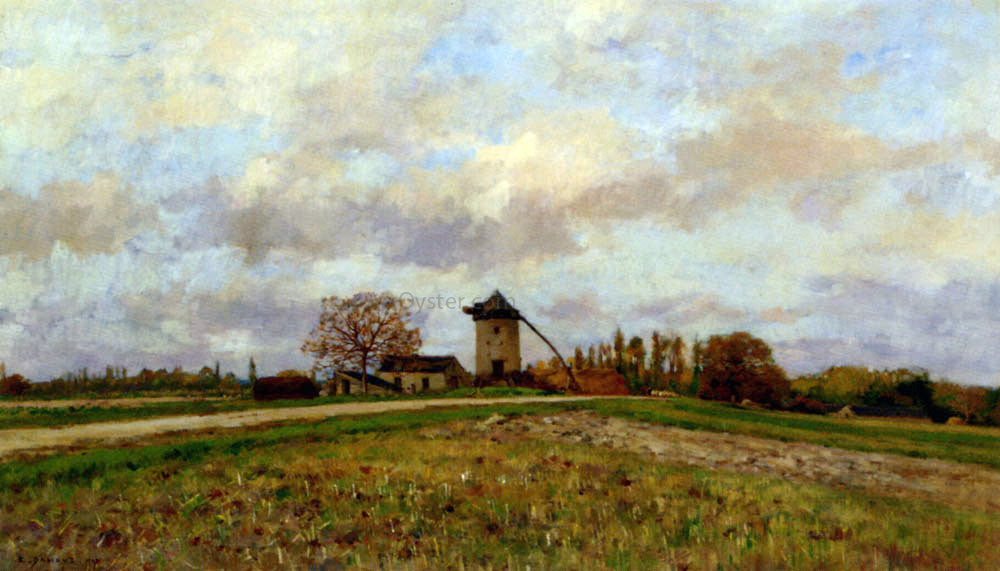 Pierre-Emmanuel Damoye Paysage Au Moulin - Hand Painted Oil Painting