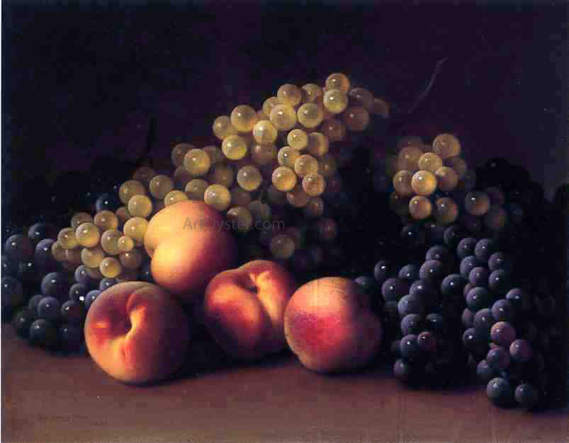  George Henry Hall Peaches and Grapes - Hand Painted Oil Painting