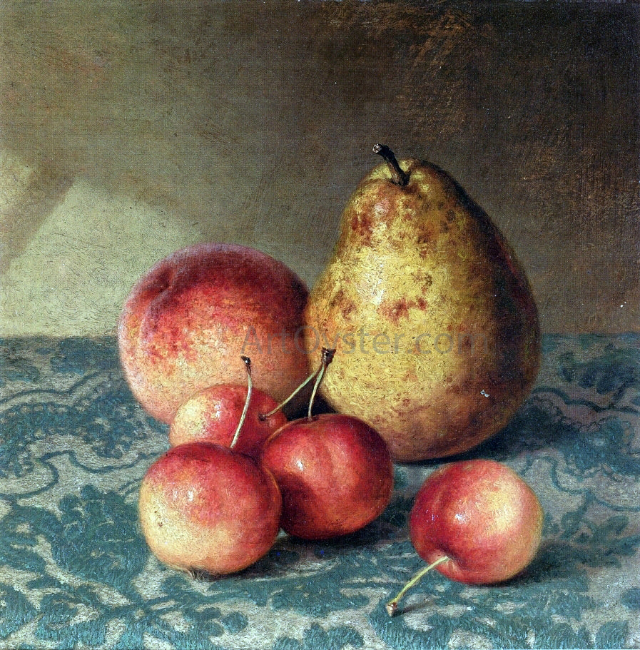 Robert Spear Dunning Pear, Peach and Cherries - Hand Painted Oil Painting