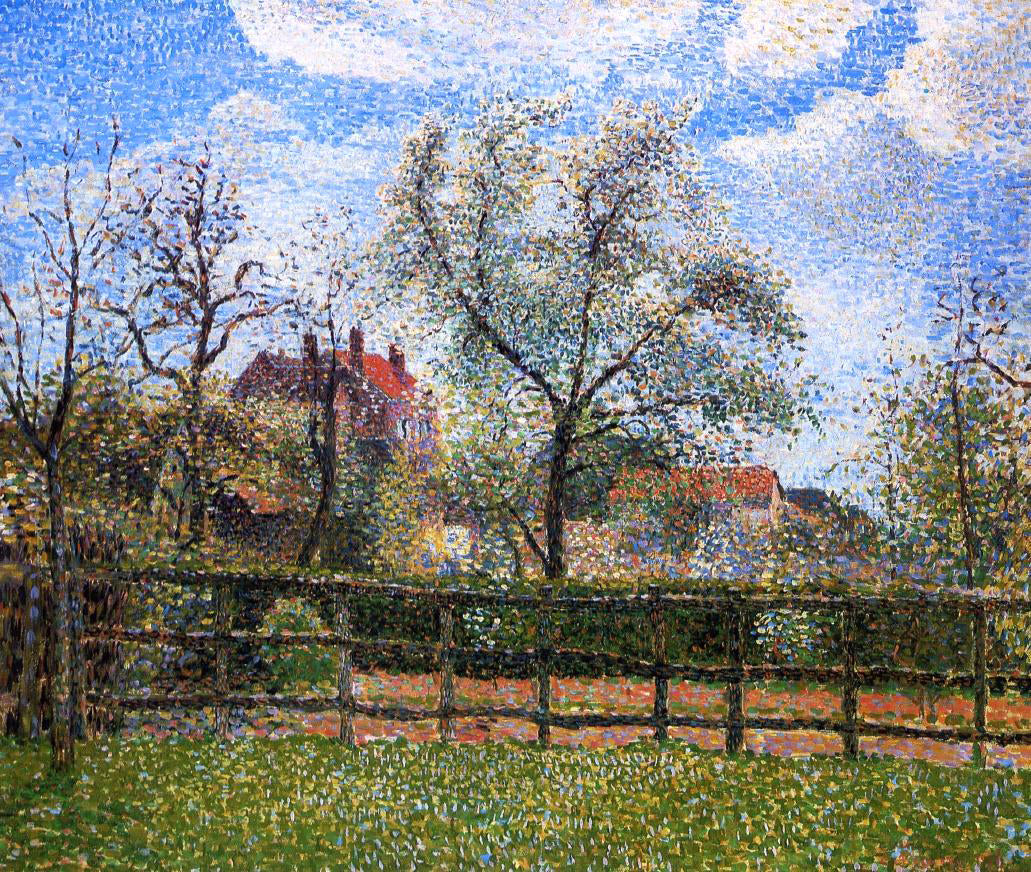 Camille Pissarro Pear Tress in Bloom, Eragny, Morning - Hand Painted Oil Painting