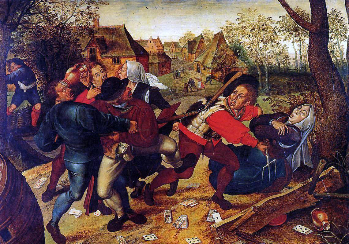 The Younger Pieter Bruegel Peasant Brawl - Hand Painted Oil Painting