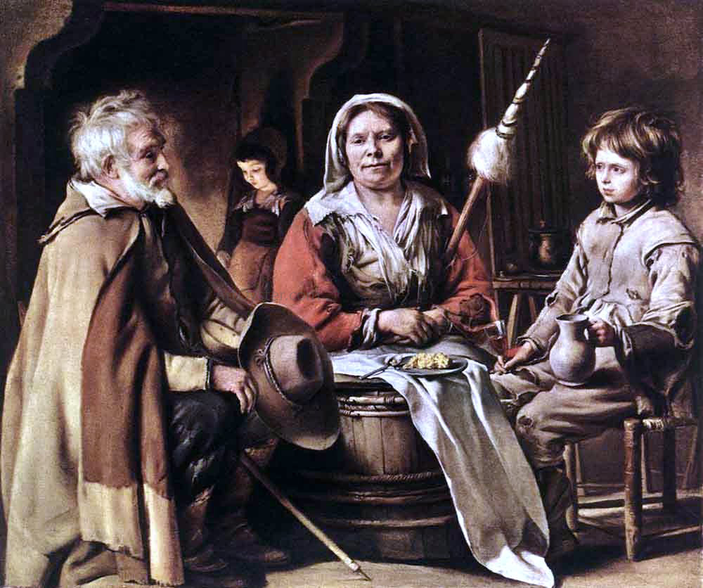 Louis Le Nain Peasant Interior - Hand Painted Oil Painting