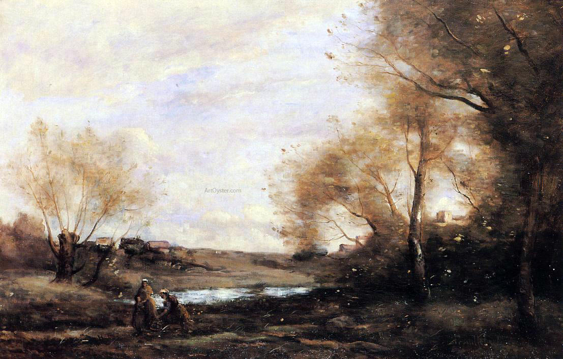 Paul Desire Trouillebert Peasant Village - Hand Painted Oil Painting