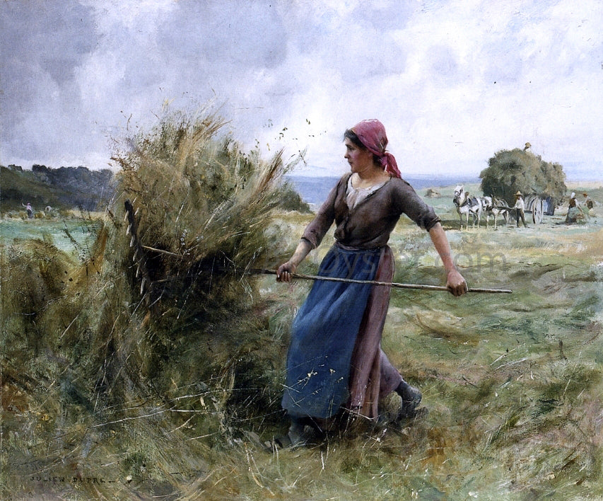 Julien Dupre Peasant with Hay - Hand Painted Oil Painting