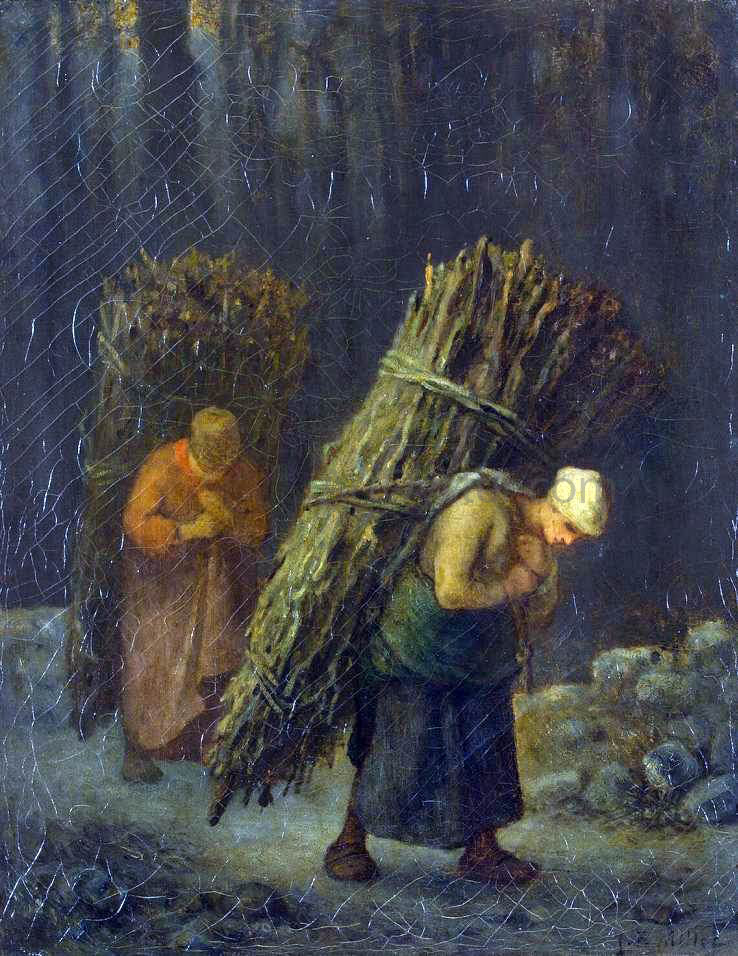 Jean-Francois Millet Peasant-Girls with Brushwood - Hand Painted Oil Painting