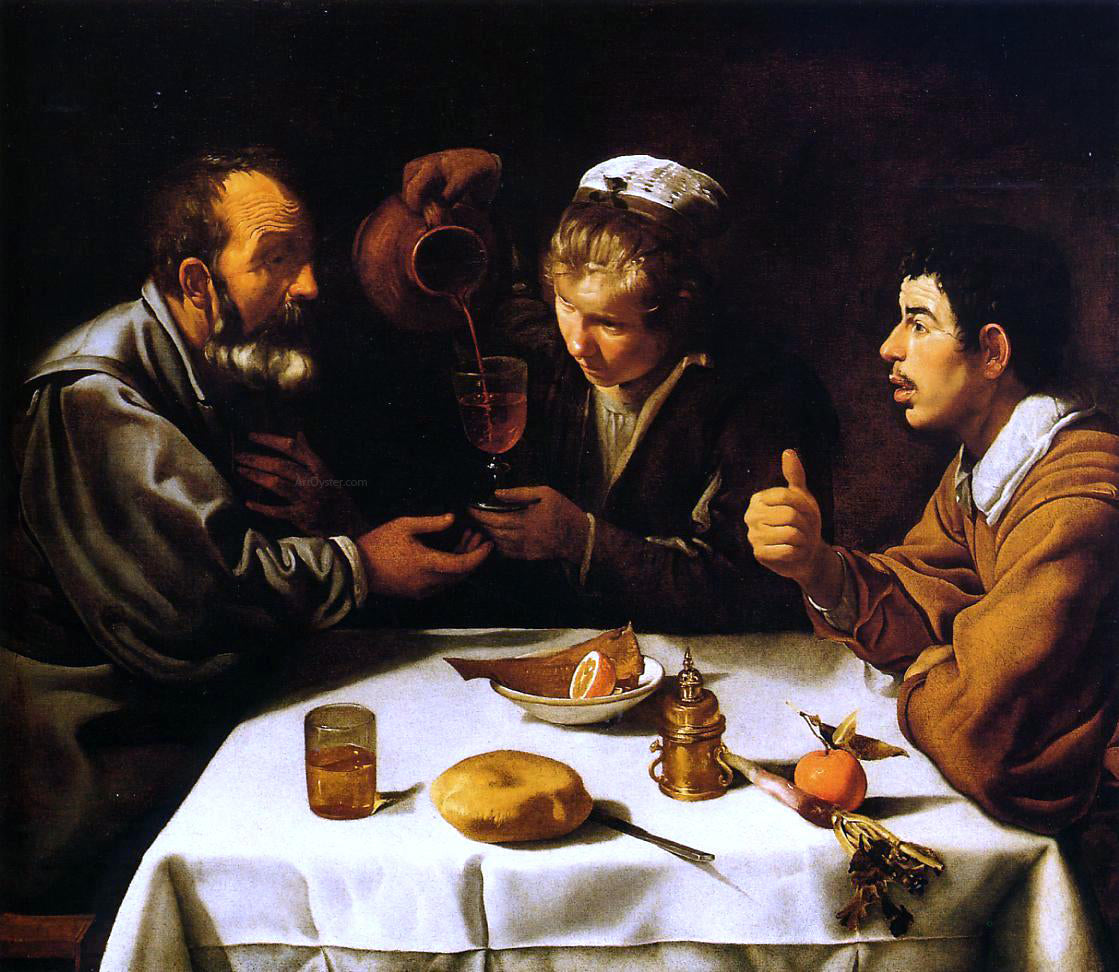 Diego Velazquez Peasants at a Table - Hand Painted Oil Painting