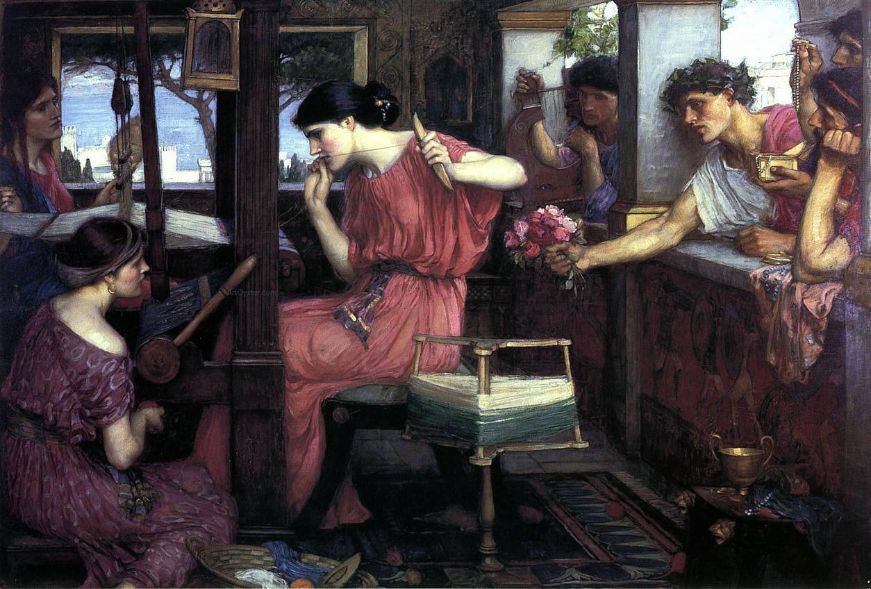 John William Waterhouse Penelope and the Suitors - Hand Painted Oil Painting
