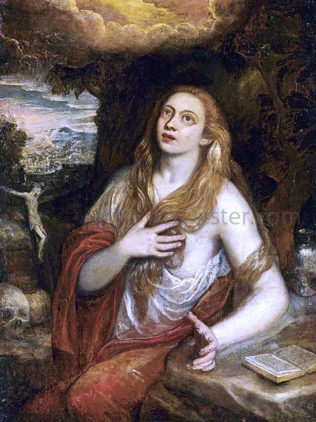 Domenico Robusti Penitent Magdalene - Hand Painted Oil Painting