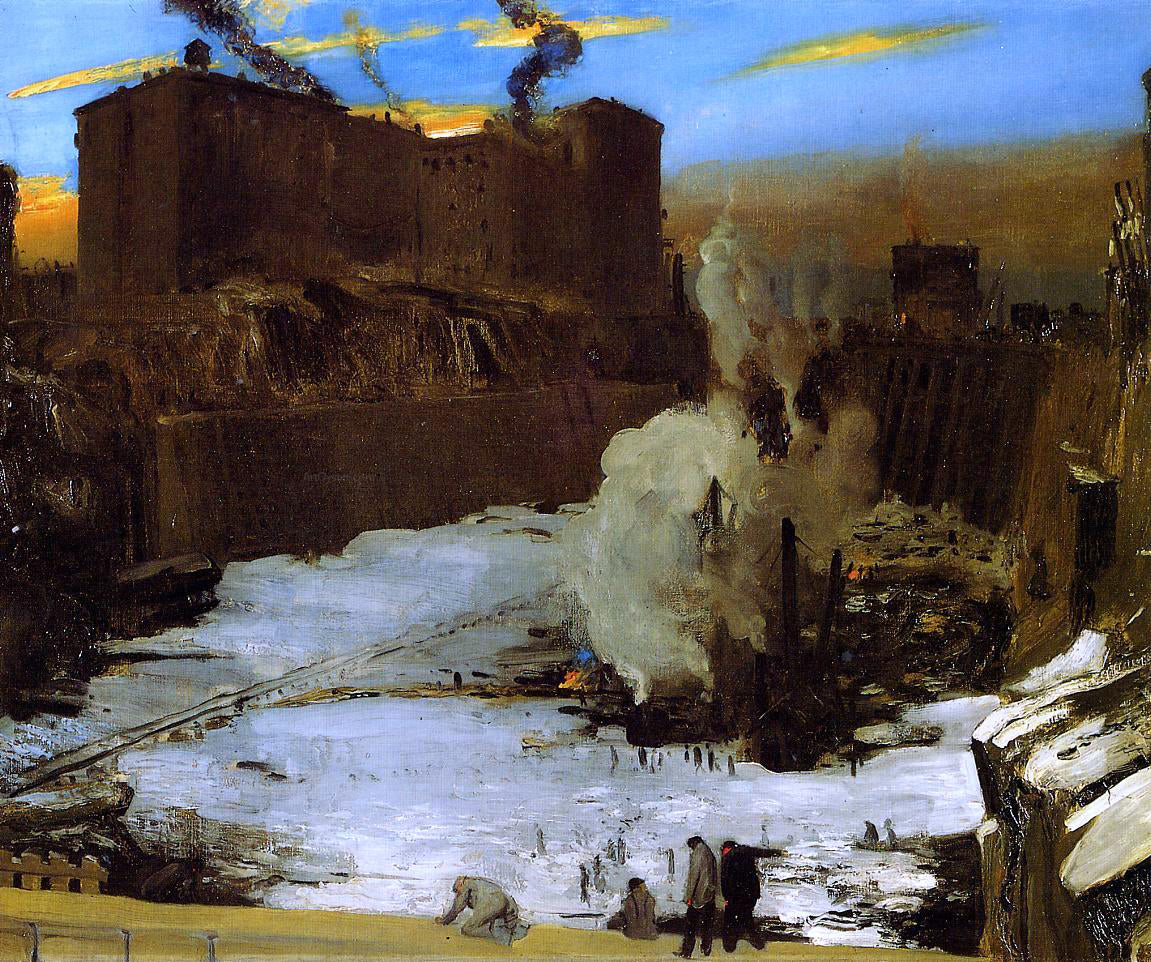 George Wesley Bellows Pennsylvania Station Excavation - Hand Painted Oil Painting