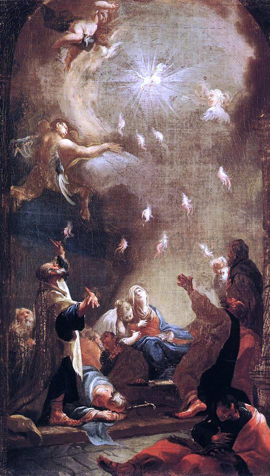Joseph Ignaz Mildorfer Pentecost - Hand Painted Oil Painting