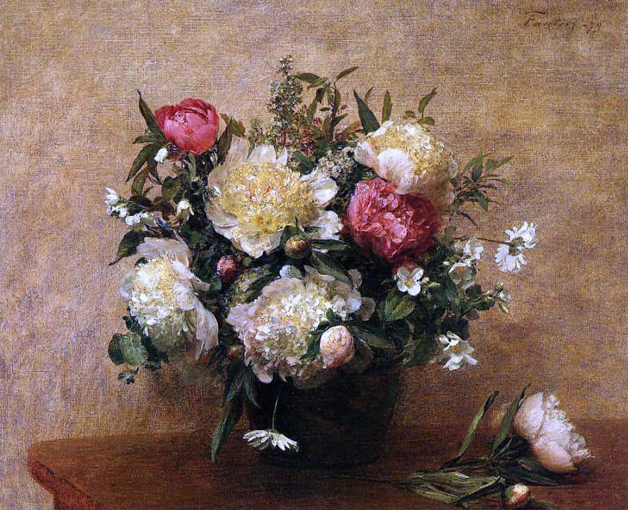 Henri Fantin-Latour Peonies - Hand Painted Oil Painting