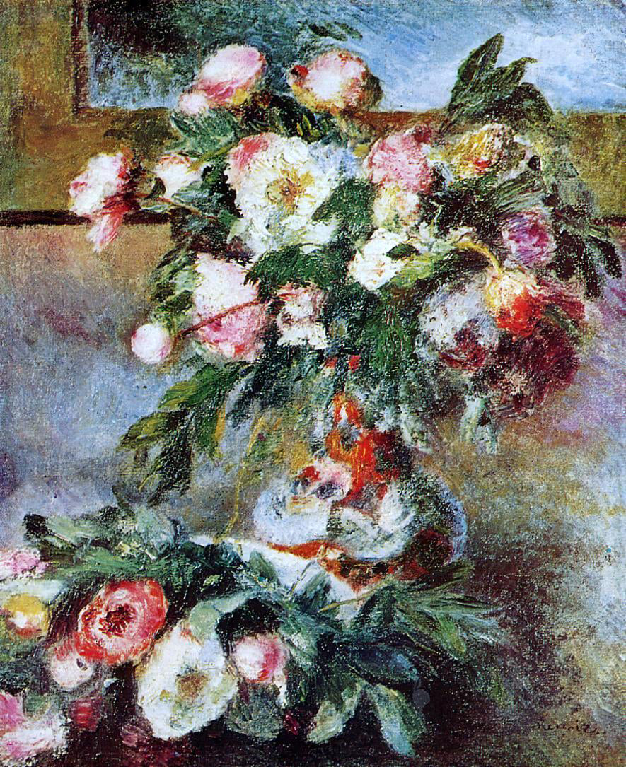  Pierre Auguste Renoir Peonies - Hand Painted Oil Painting