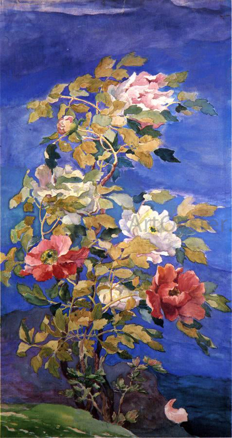 John La Farge Peonies in a Breeze - Hand Painted Oil Painting