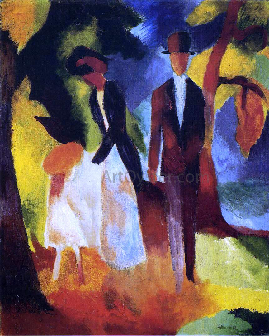  August Macke People by the Lake - Hand Painted Oil Painting