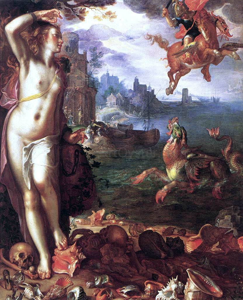 Joachim Wtewael Perseus and Andromeda - Hand Painted Oil Painting
